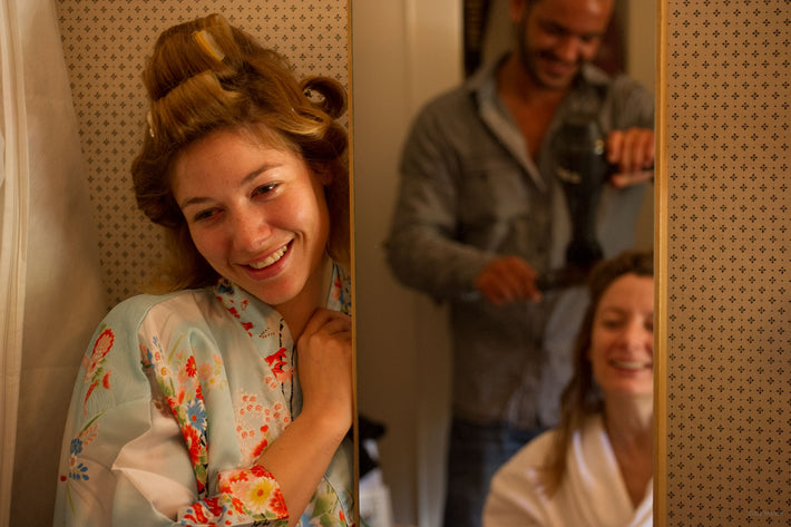 Sister Watching Hairstylist, Rome