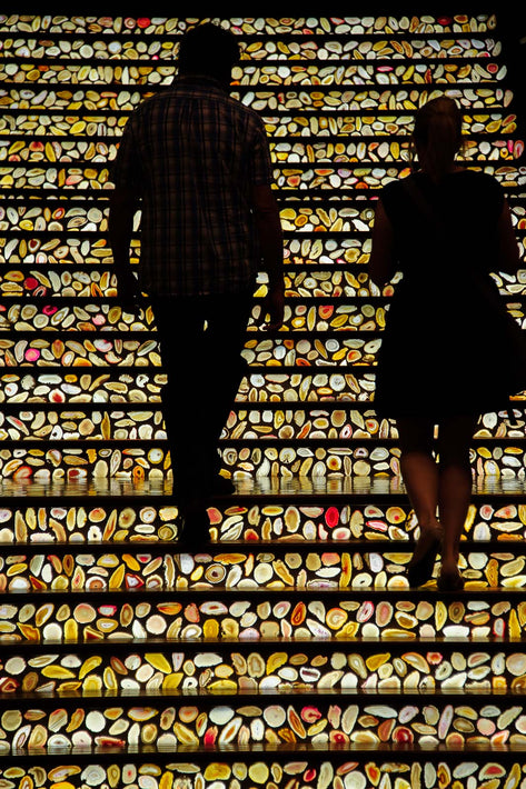 Silhouette of Couple on Staircase, Las Vegas