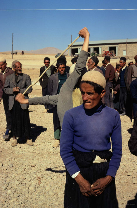 Man in Blue and Man with Stick, Iran
