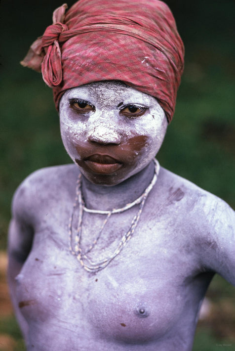 Close Up Painted Young Girl, Liberia