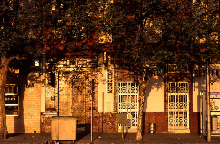 Facade of Street with Late Sun, Spain