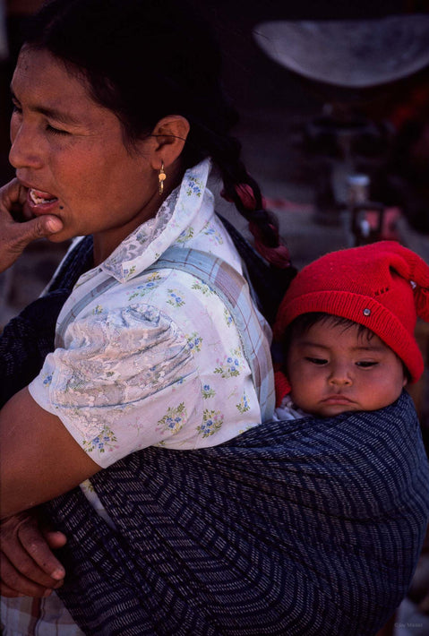 Mom and Baby with Red Hat, Oaxaca