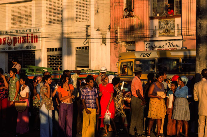Street, Crowd, People in Window Above, Bahia