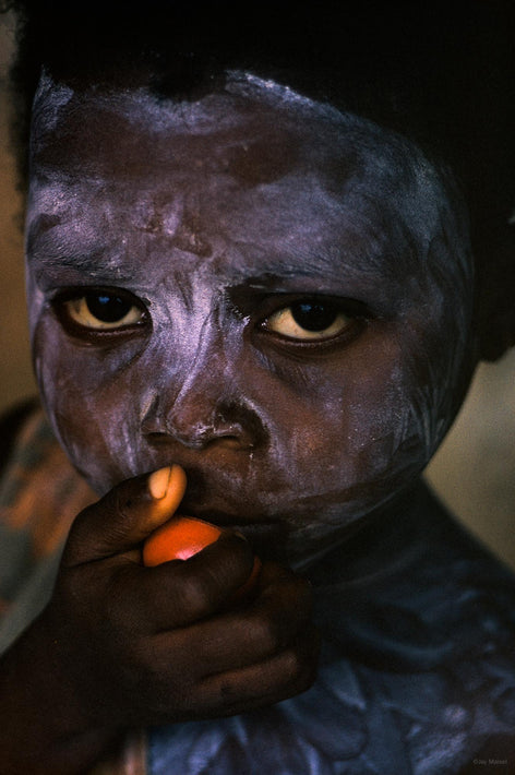 Painted Child Head and Hand with Red, Liberia
