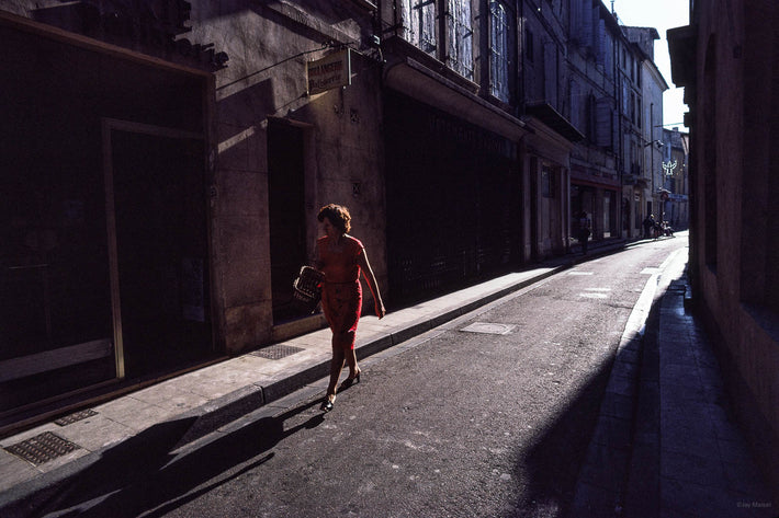 Woman Walking on Street, France