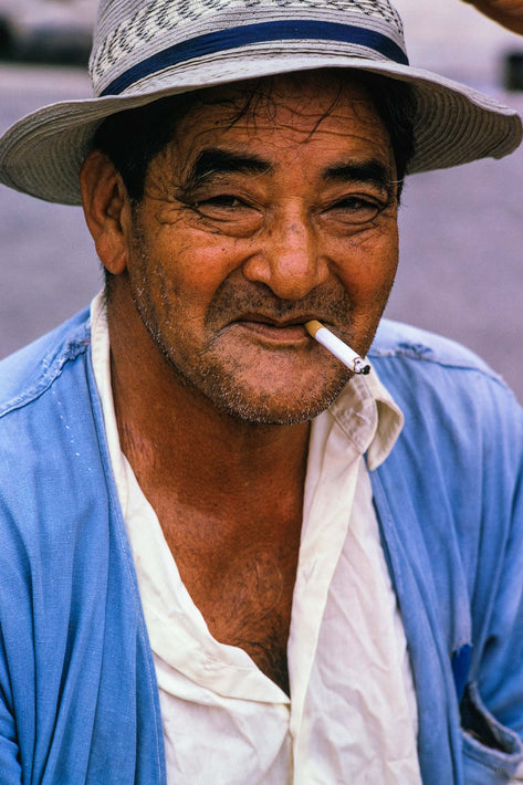Man, White Hat, Cigarette, São Paulo