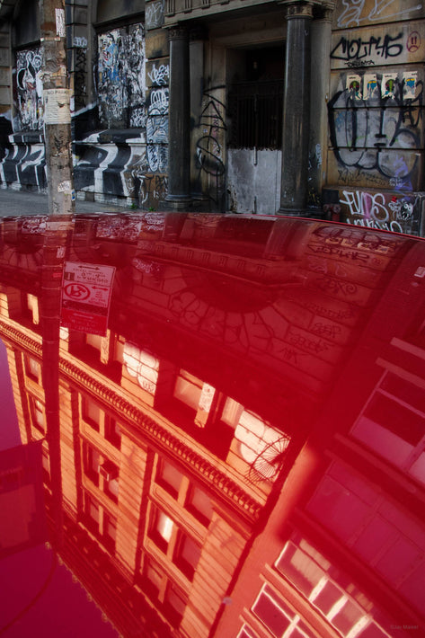 Red Car, Building, NYC