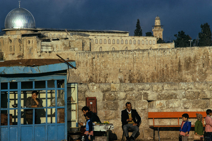Man in Blue Structure, Jerusalem