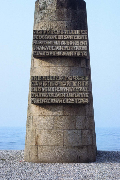 Monument about Omaha Beach, France