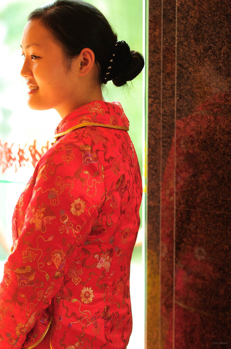 Profile Woman in Red, Shanghai