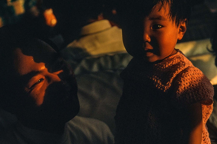 Close Up of Father and Daughter, Japan