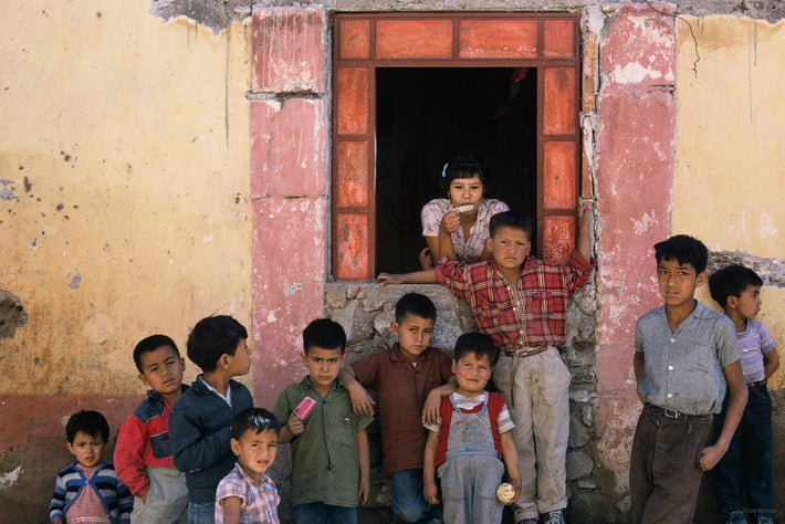 Girl in Window, Boys, Mexico