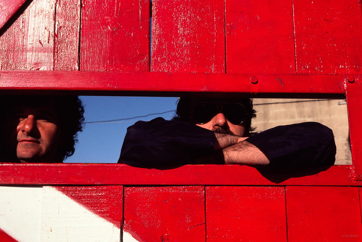 Two Men in Red Door, Watching, Arles
