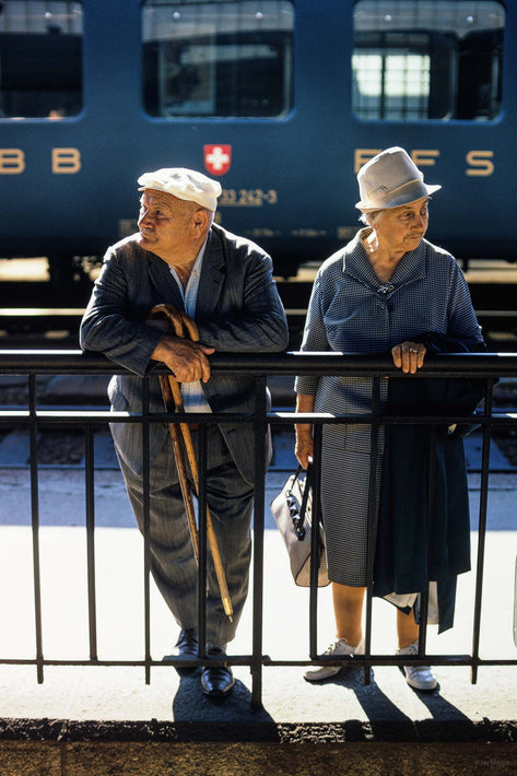 Man with Cane and Woman, Geneva