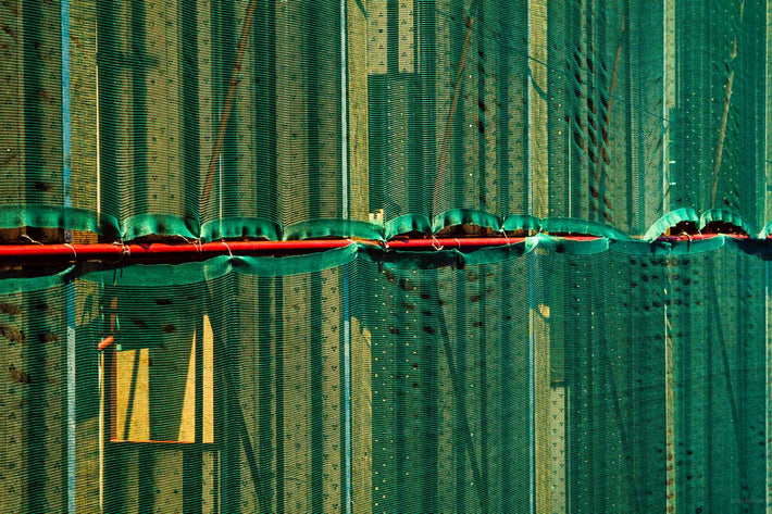 Building Behind Green Mesh, Lucca, Italy