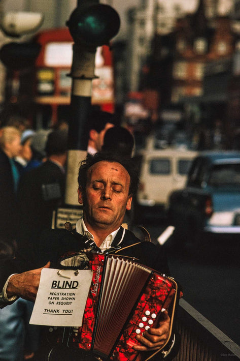 Blind Man with Sign, London