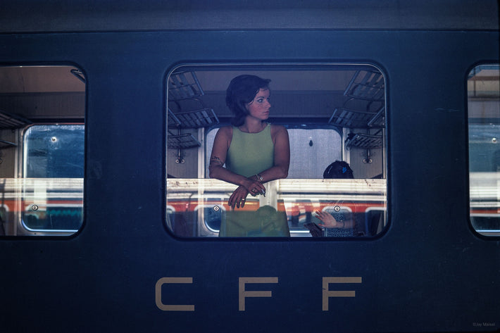 Woman in Green Dress Looking Right, Geneva