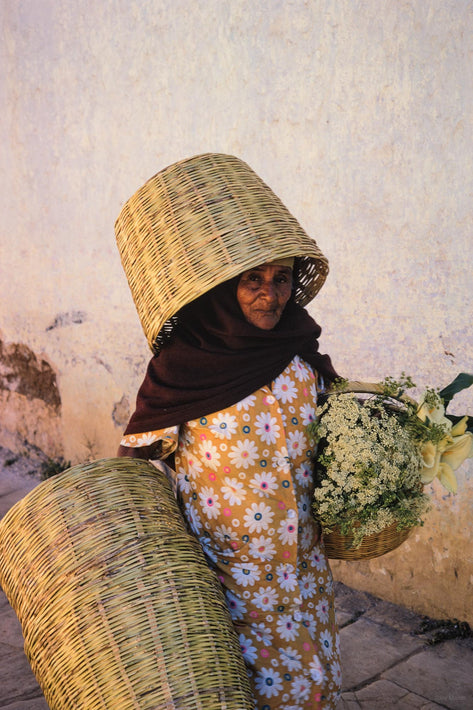 Woman, Three Baskets, San Cristobal