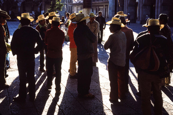 Men with Lit Hats, Oaxaca