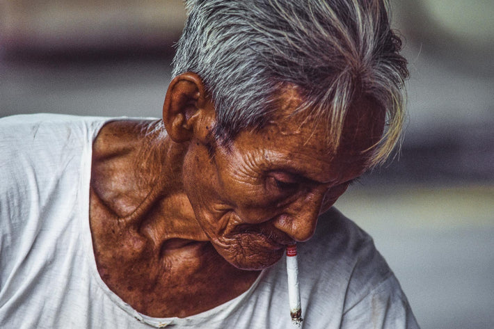Older Man with Cigarette, Singapore