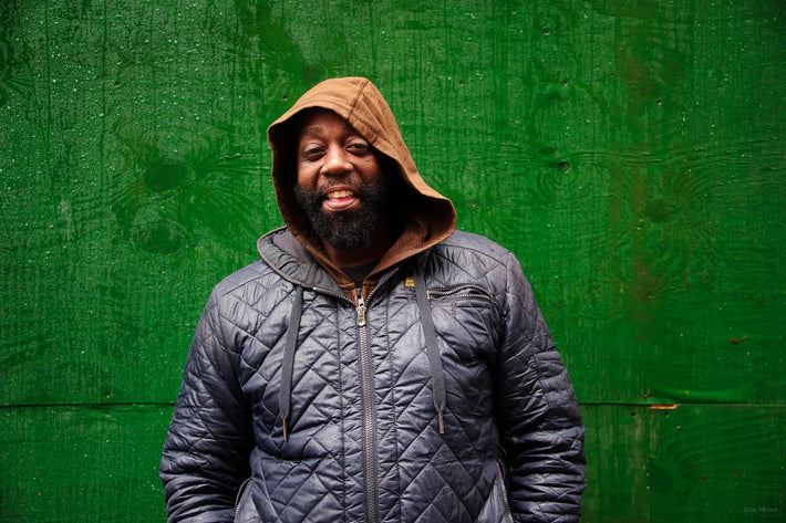 Man Against Green Wall, NYC