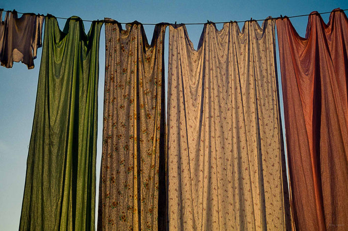 Fabric Hanging on Line, Subtle Colors, Burano