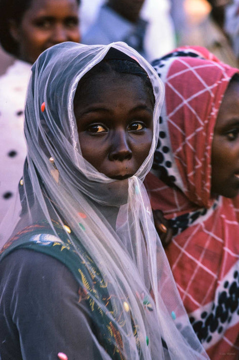 Woman with Head Wrap in Mouth, Somalia