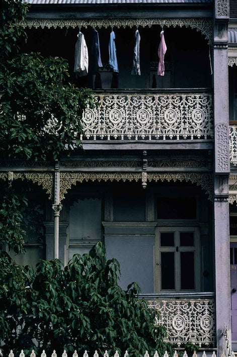 Facade of Building with Wrought Iron Details, Australia