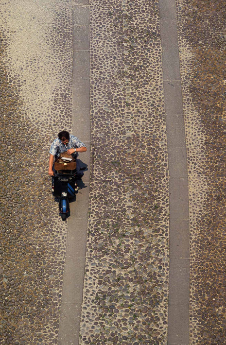 Overhead of Rider with Cigarette, Vicenza
