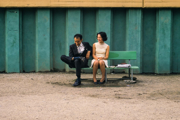 Couple Against Green Wall, Tokyo