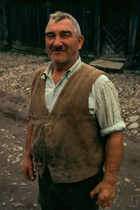 Smiling Man with Vest, Romania