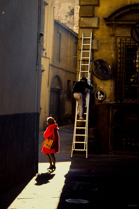 Woman in Red, Lucca, Italy