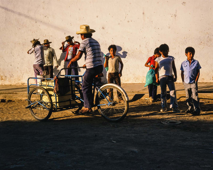 Man on Tricycle, Kids, Oaxaca