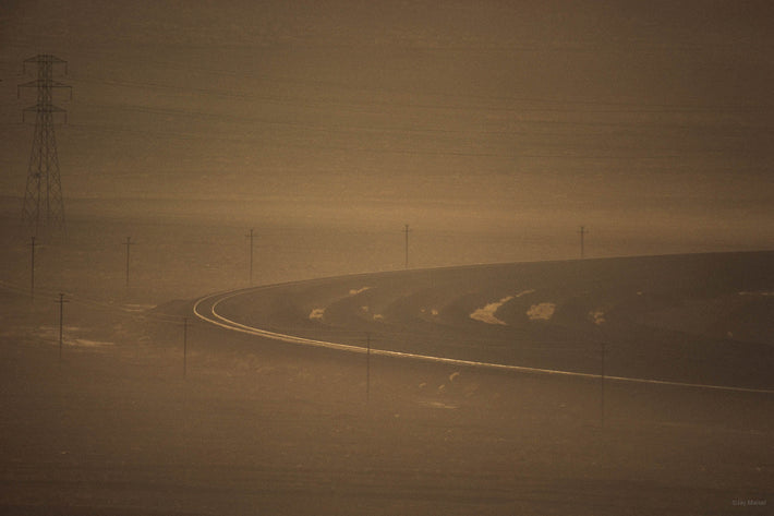 1000mm Telephoto of Railroad Line and Telephone Poles, Iran