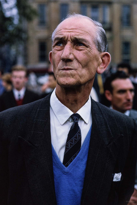 Man with Pursed Lips, Blue Sweater, London