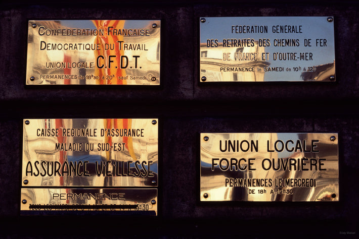 Four Brass Plaques and Reflections, France