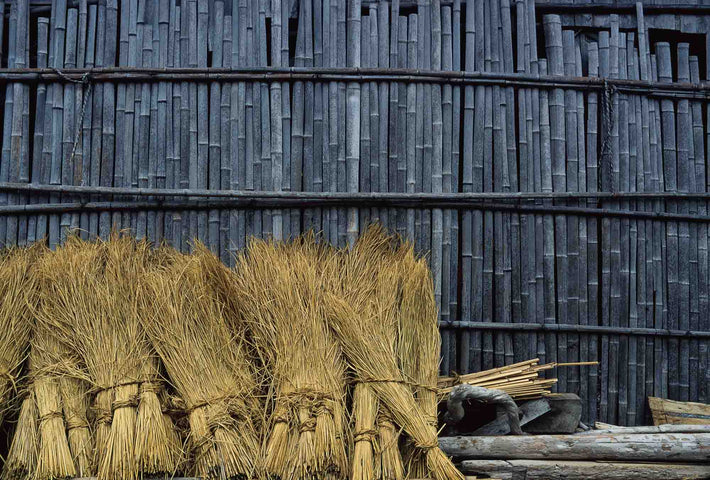 Wheat Against Wood