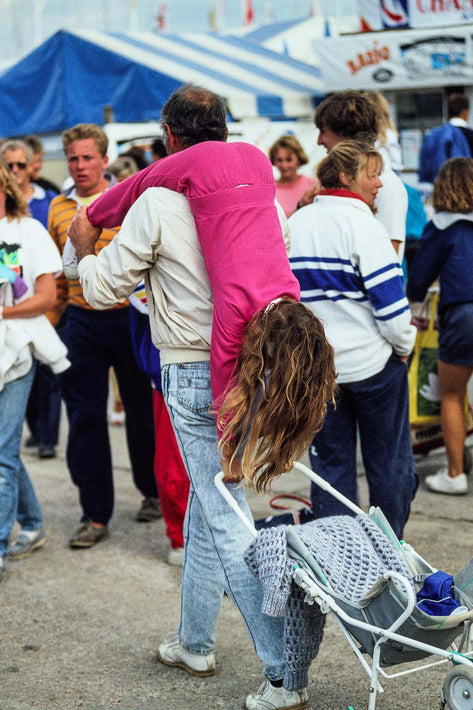 Kid Upside Down on Father, Cowes, England