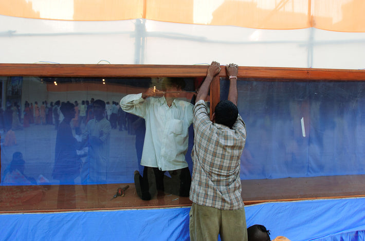 Working on Display Case, Mumbai