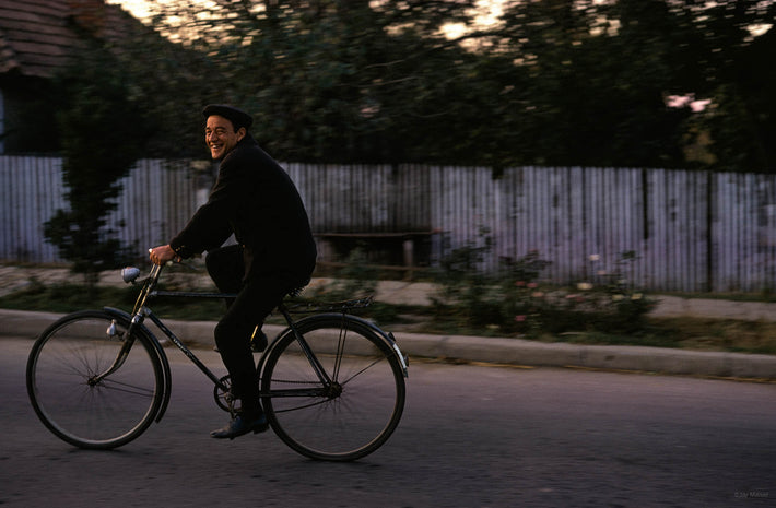Laughing Man on Bike , Romania
