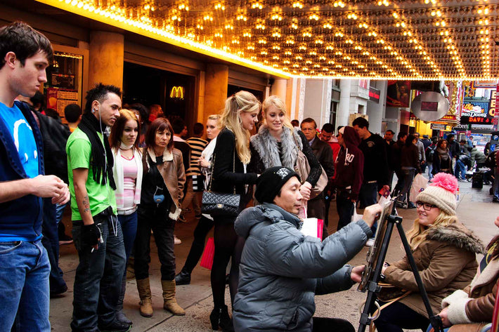 Having Portrait Done, NYC