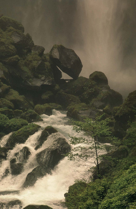 Waterfall and Rocks, Japan