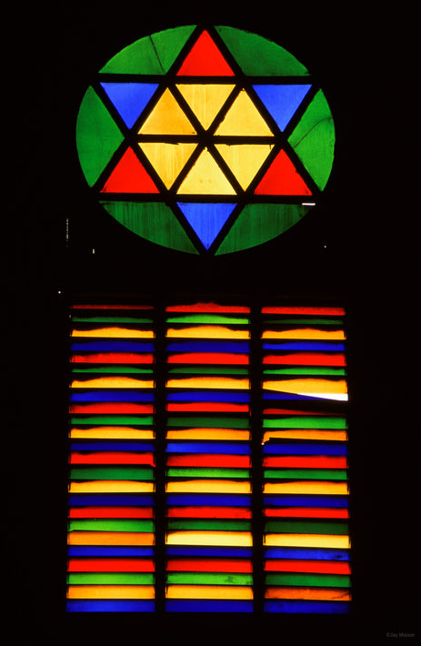 Stained Glass Window at Railroad Station, Spain