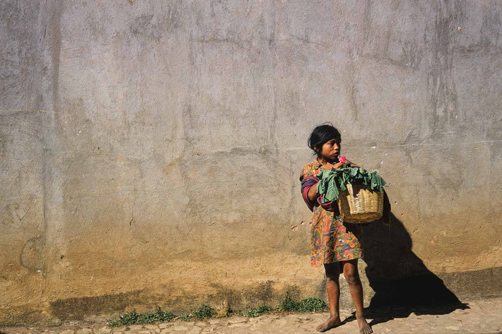 Young Girl, Leaves in Basket, San Cristobal
