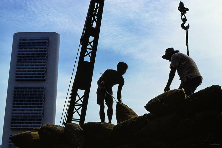 Two Men Loading Bags, Singapore