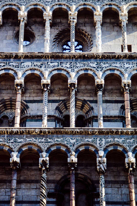 Building Facade, Three Levels, Lucca, Italy