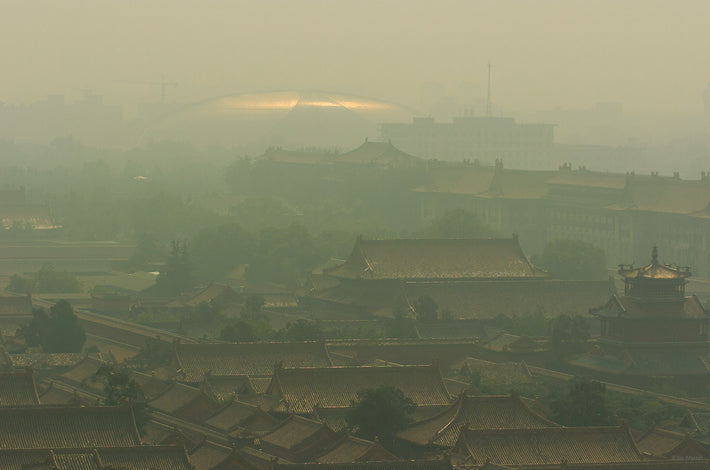 Forbidden City, Air Pollution, Dome in Background, Beijing