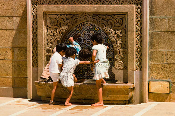 Three Children at Fountain, Marrakech