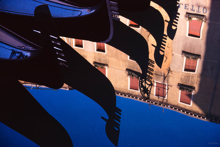 Gondolas, with Decorative Prows, Venice