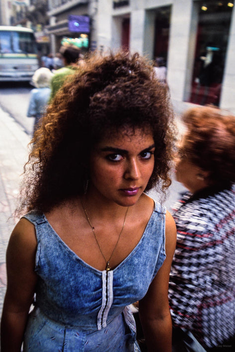 Woman in Blue with Eyes on Me, Spain